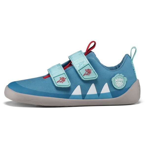 Affenzahn - Kid's Barfußschuh Baumwolle Lucky - Barfussschuhe Gr 23 shark /blau von Affenzahn