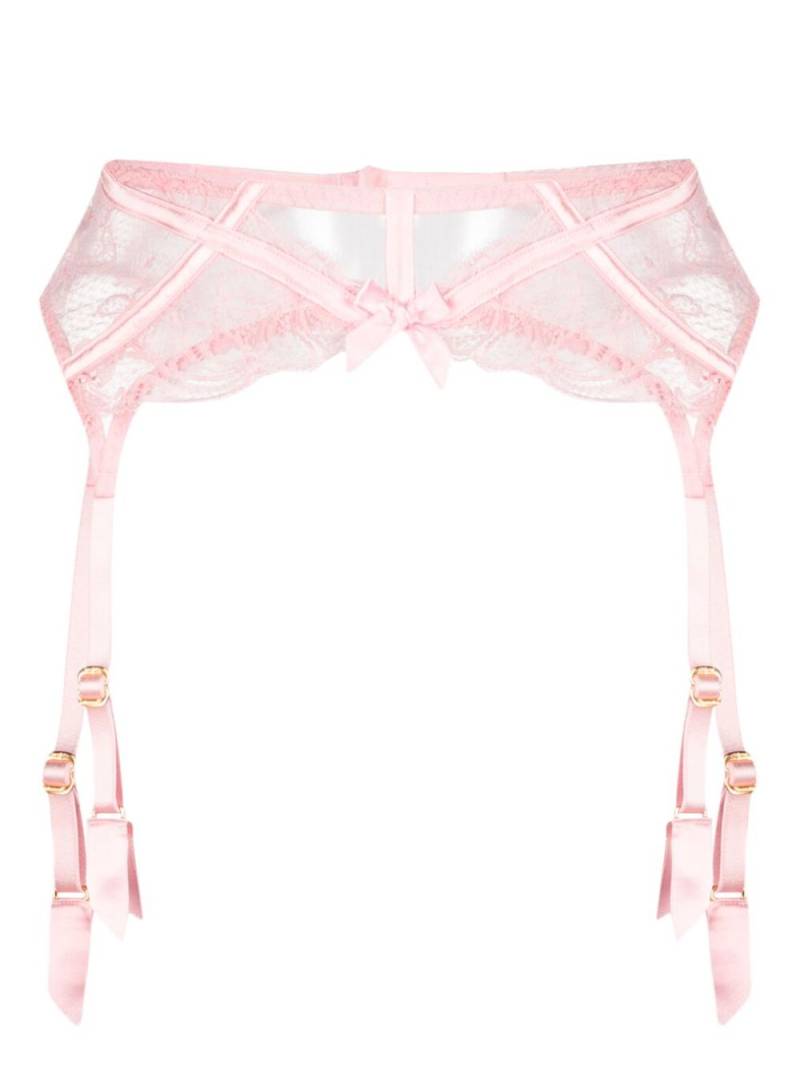 Agent Provocateur Rozlyn sheer-lace waist suspender - Pink von Agent Provocateur