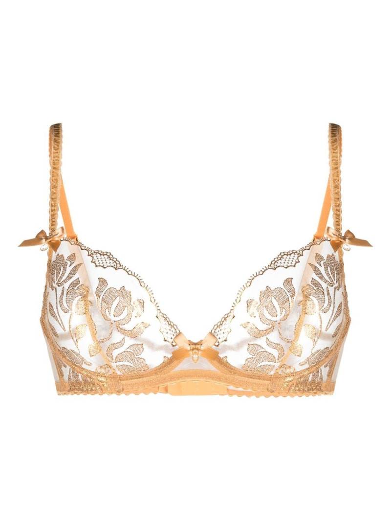 Agent Provocateur Sparkle plunge underwired bra - Gold von Agent Provocateur