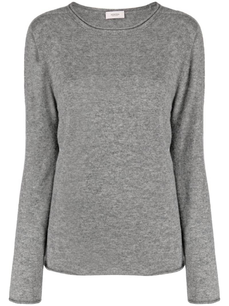 Agnona boat-neck mélange-effect jumper - Grey von Agnona