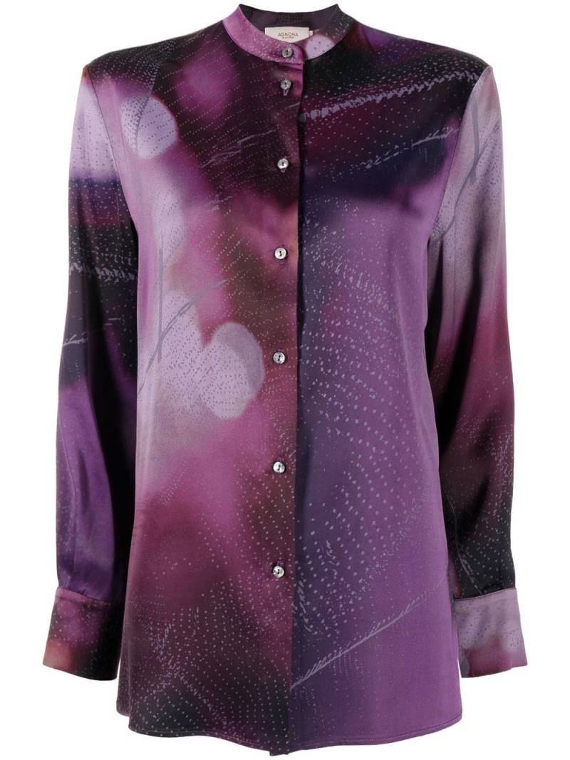 Agnona bucolic-print overshirt - Purple von Agnona