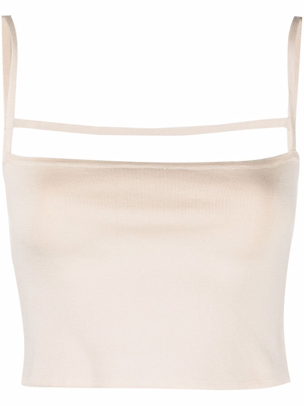 Agnona cropped strappy vest top - Neutrals von Agnona