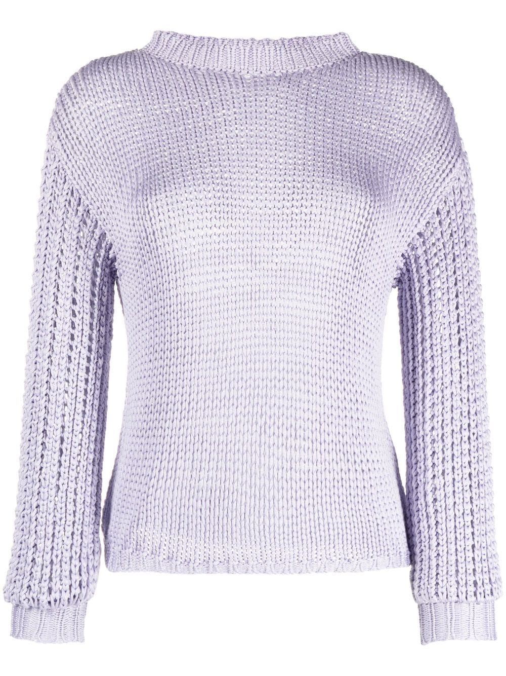 Agnona interwoven knitted jumper - Purple von Agnona