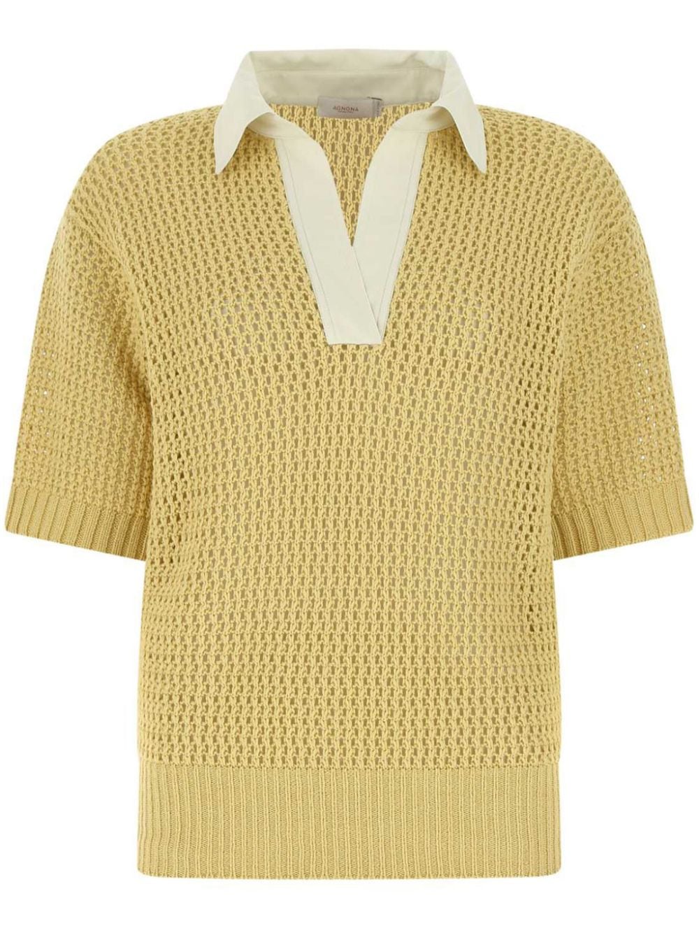 Agnona knitted polo shirt - Yellow von Agnona