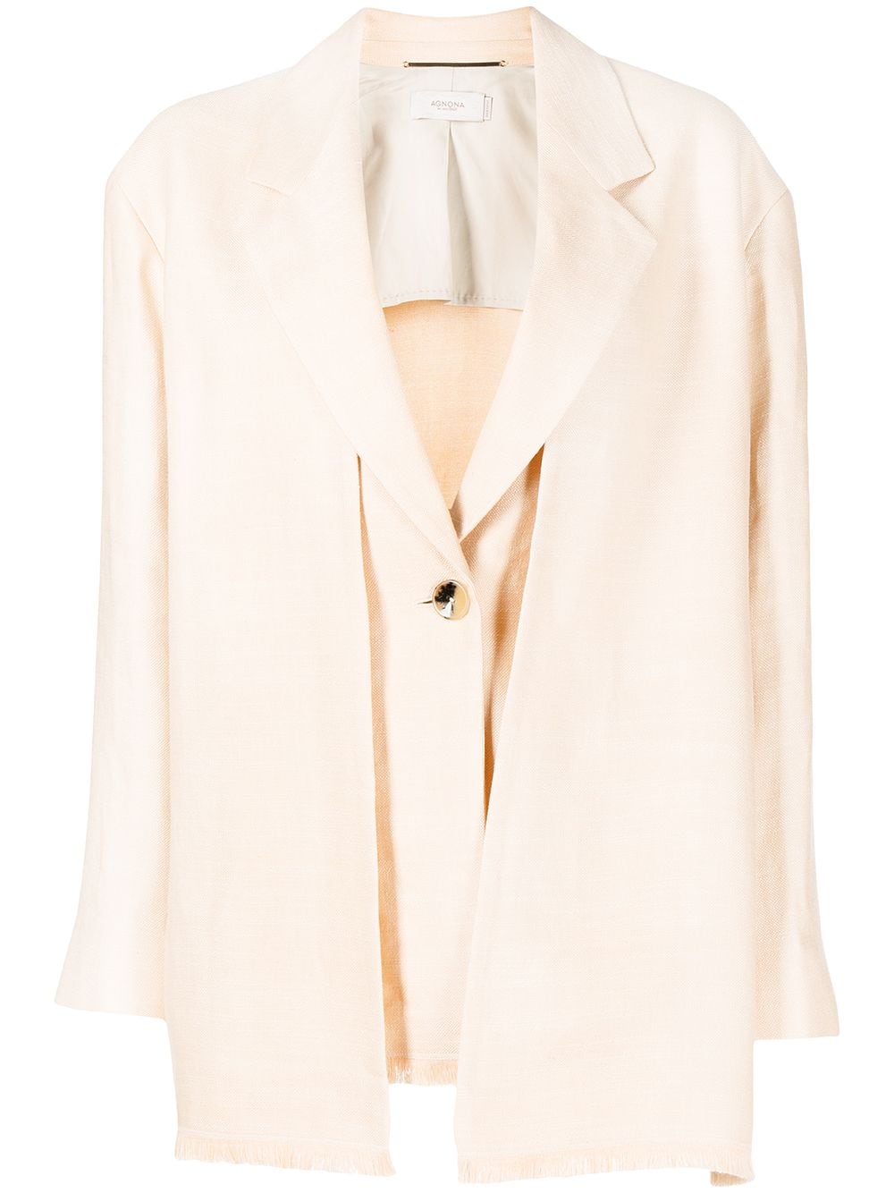 Agnona layered single-breasted suit jacket - Neutrals von Agnona