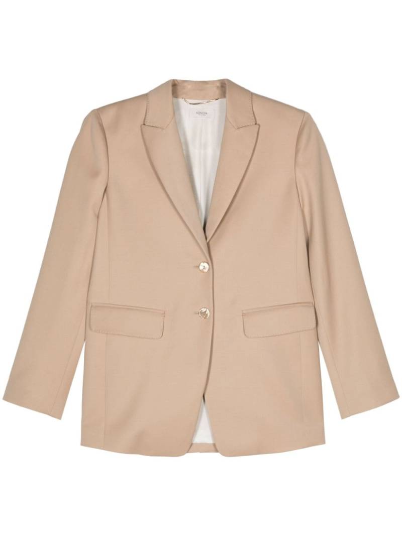 Agnona logo-plaque blazer - Neutrals von Agnona