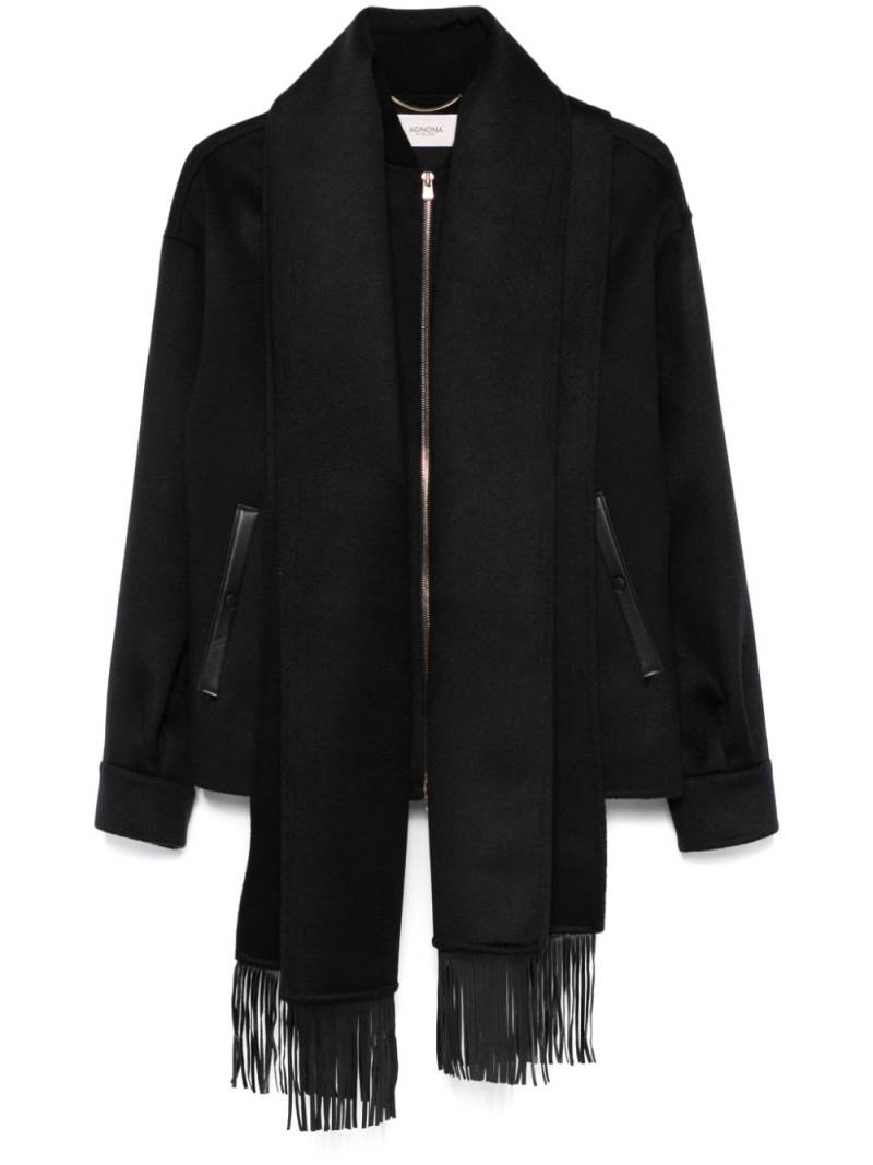 Agnona scarf-detail bomber jacket - Black von Agnona