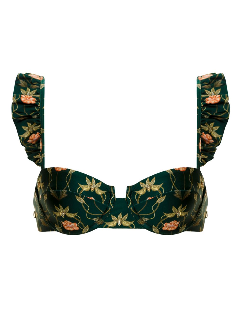 Agua By Agua Bendita Kiwi Esotérico floral-print bikini top - Green von Agua By Agua Bendita