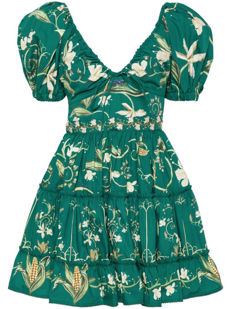 Agua By Agua Bendita Manzanilla Esmeralda floral-print dress - Green von Agua By Agua Bendita