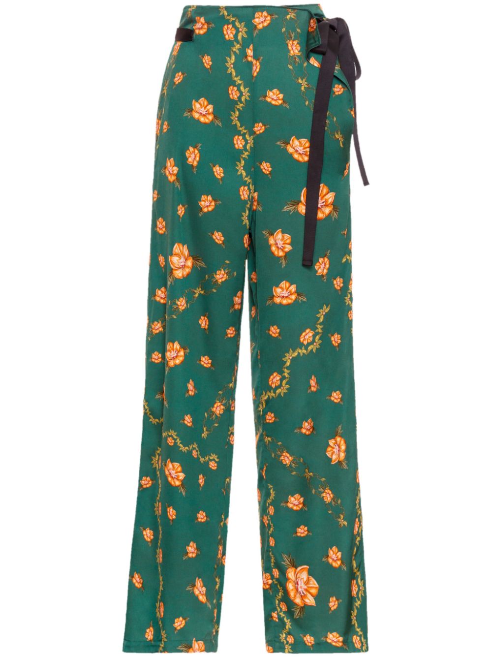 Agua By Agua Bendita Memoria Esotérico wide-leg trousers - Green von Agua By Agua Bendita