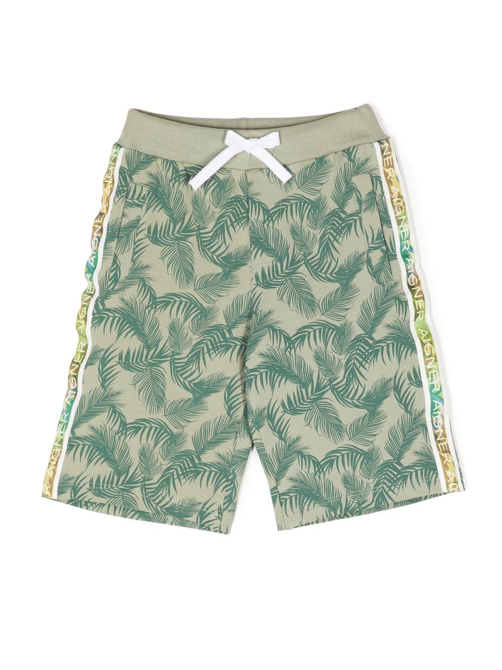 Aigner Kids all-over print cotton shorts - Green von Aigner Kids