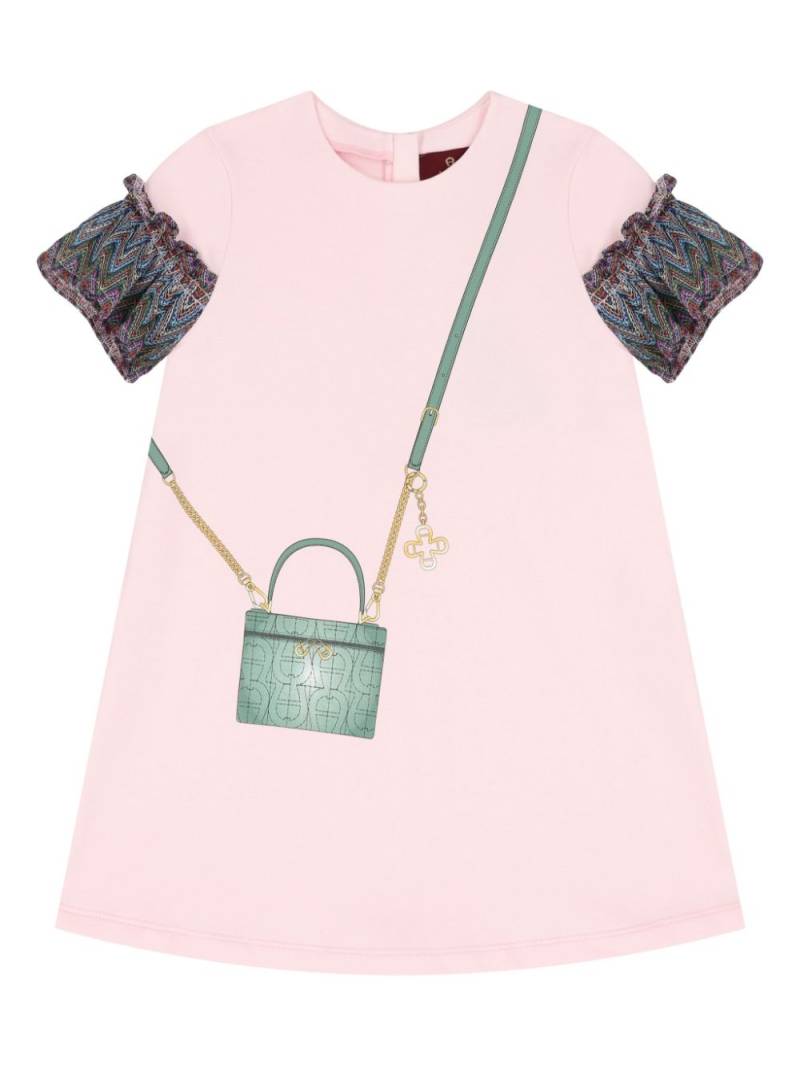 Aigner Kids bag-print dress - Pink von Aigner Kids