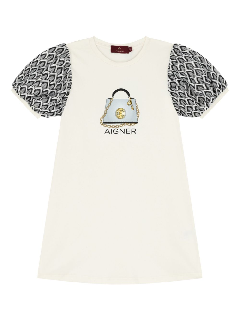 Aigner Kids bag-print dress - White von Aigner Kids