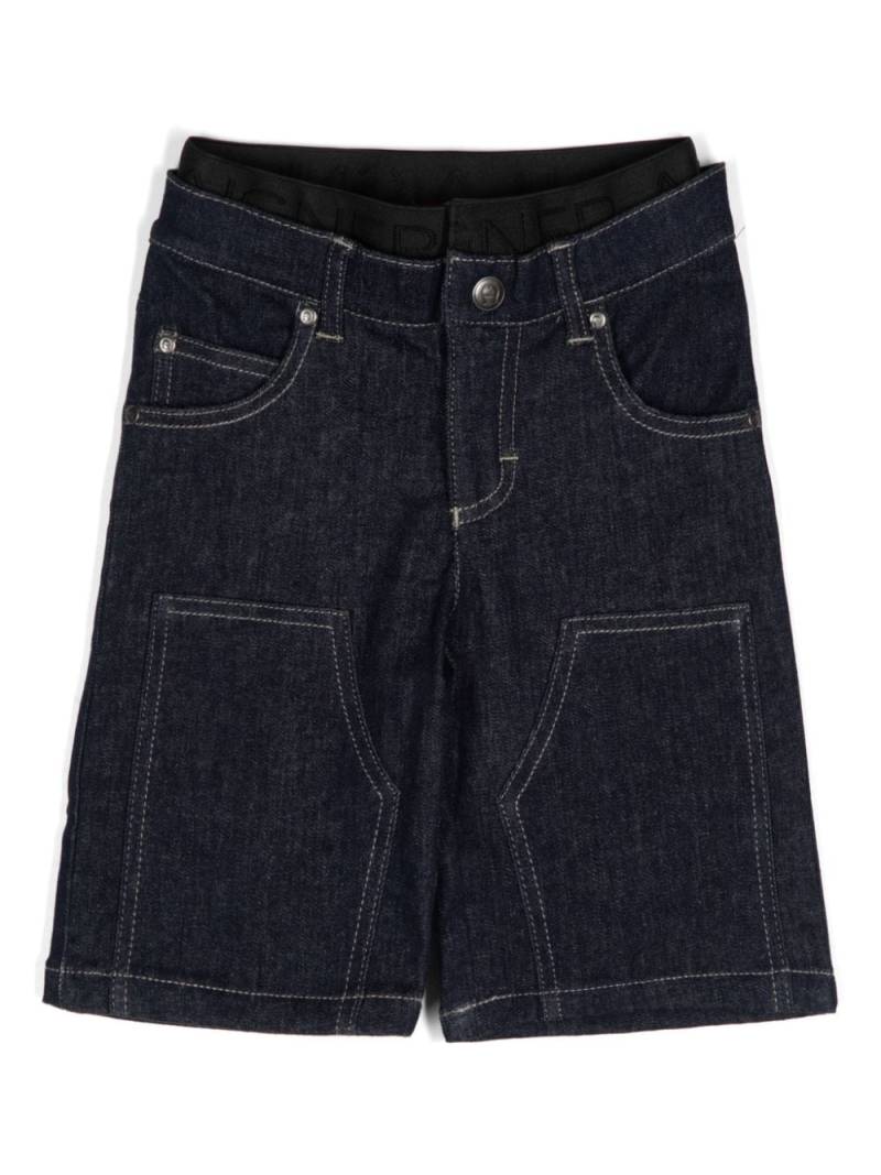 Aigner Kids double-waistband denim shorts - Blue von Aigner Kids