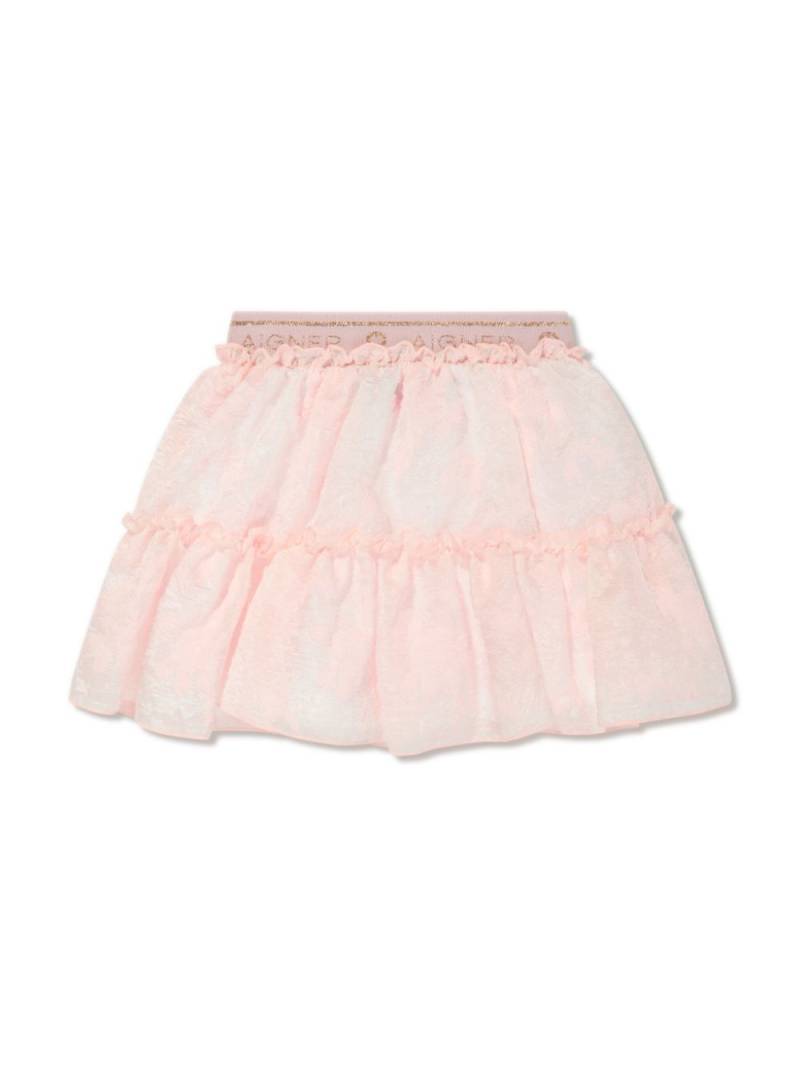 Aigner Kids elasticated-waist ruffled skirt - Pink von Aigner Kids