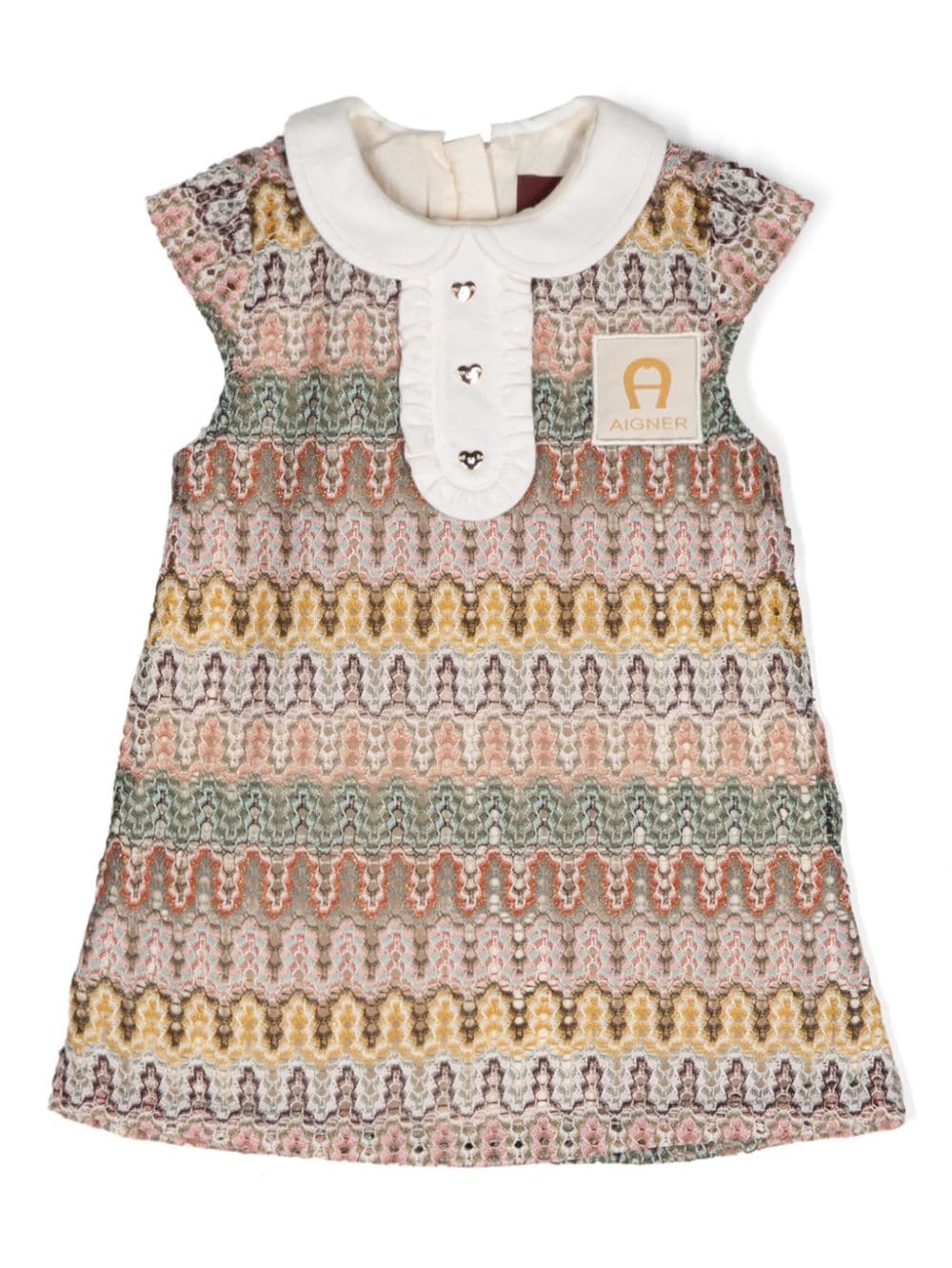 Aigner Kids fancy-knitted dress - Brown von Aigner Kids