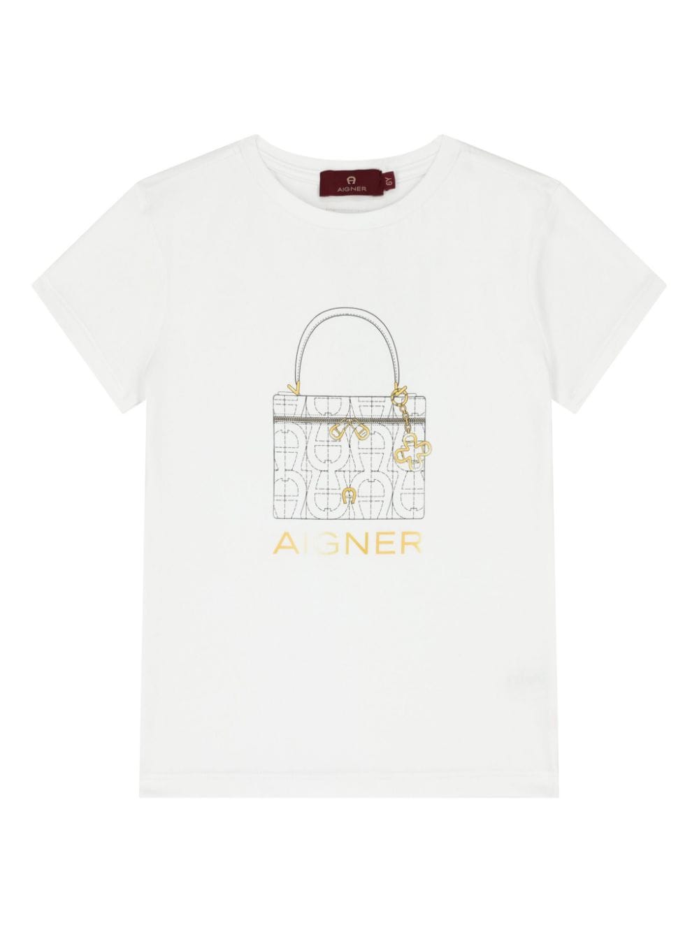 Aigner Kids graphic logo-print cotton t-shirt - White von Aigner Kids