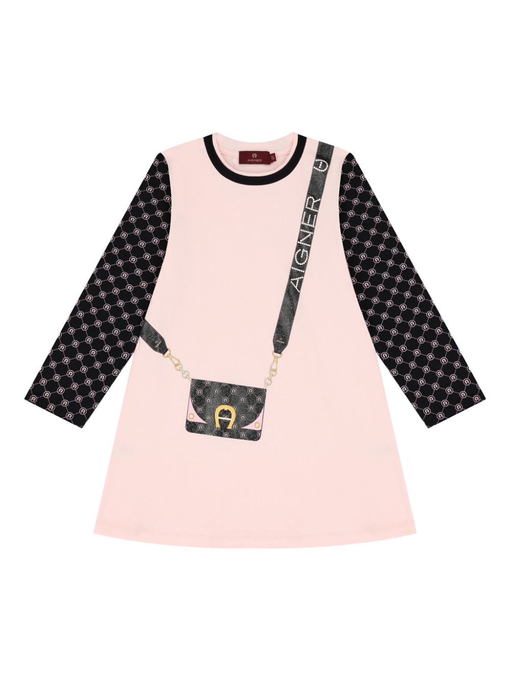 Aigner Kids graphic-logo print dress - Pink von Aigner Kids