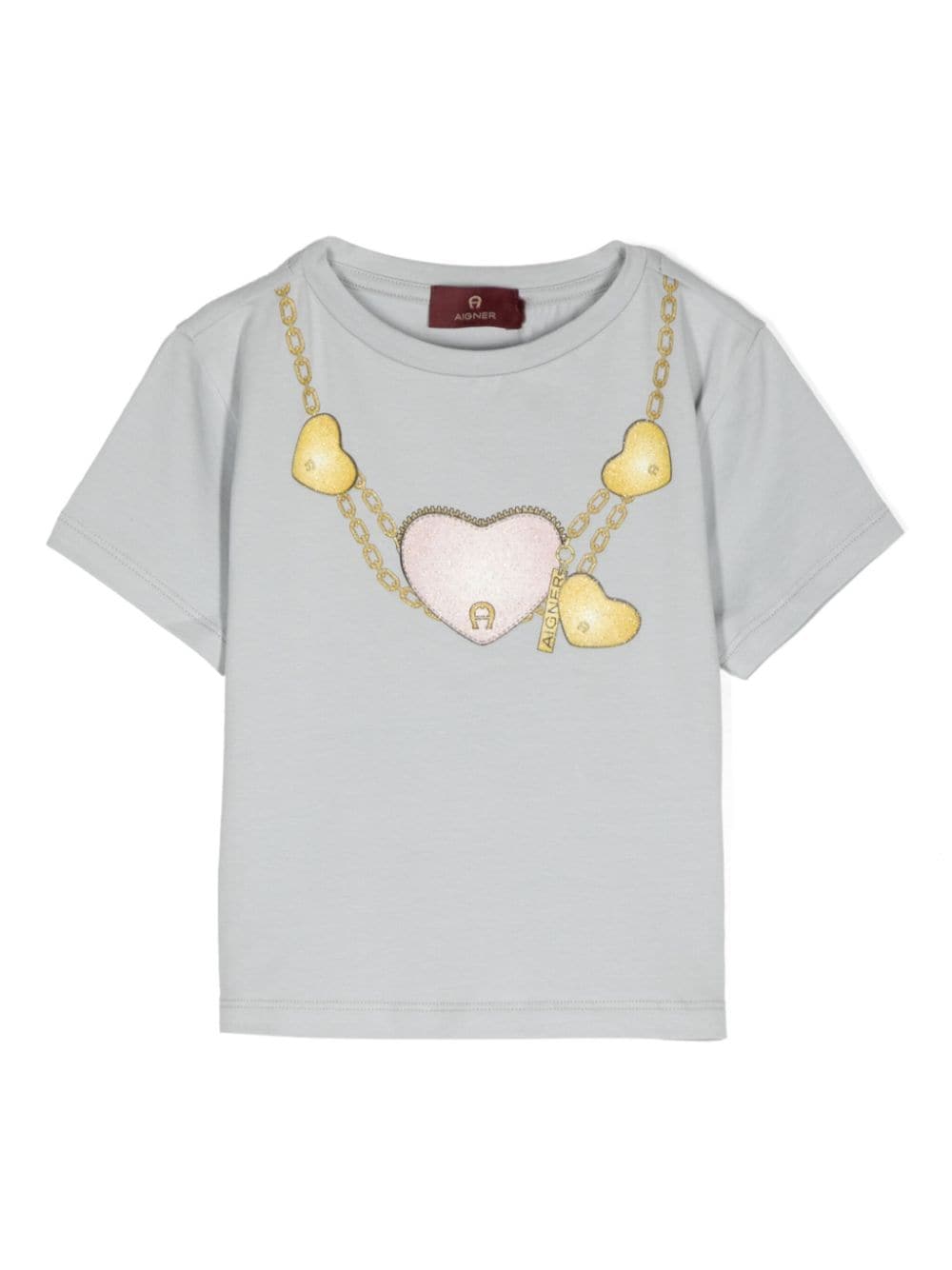 Aigner Kids graphic-printed T-shirt - Grey von Aigner Kids