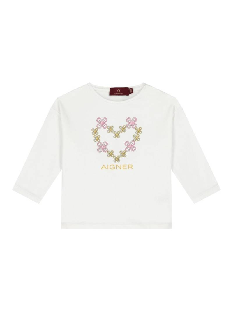 Aigner Kids heart-print T-shirt - White von Aigner Kids