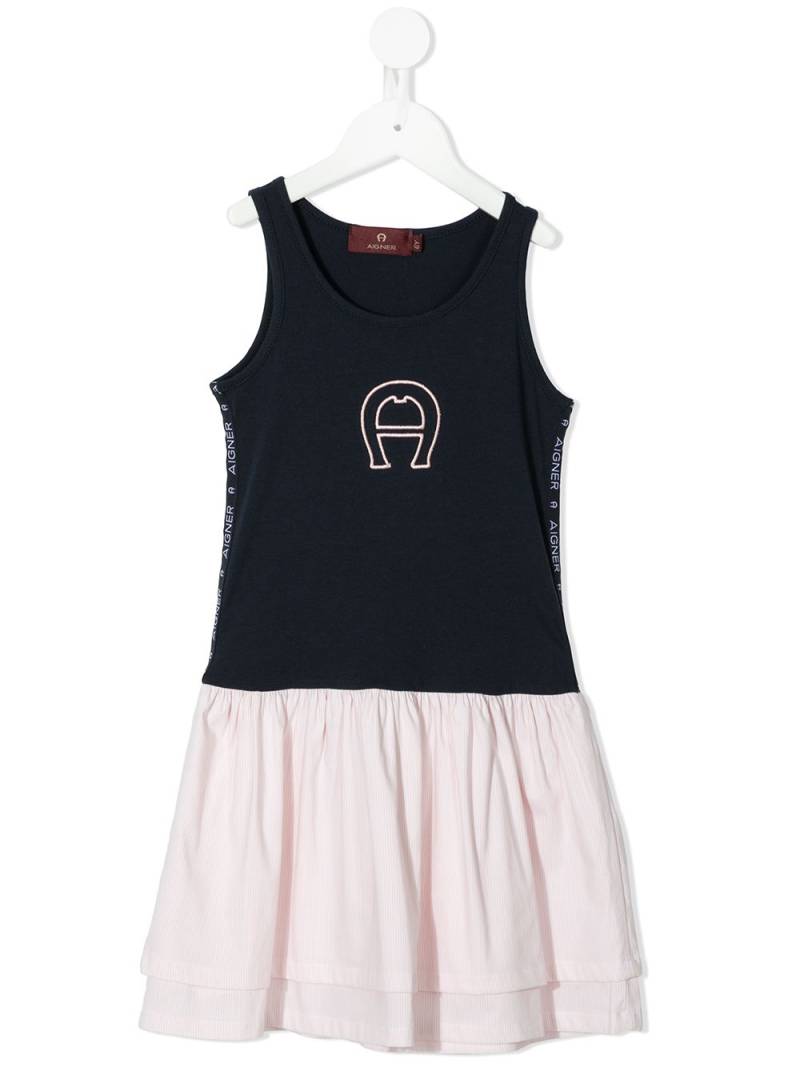 Aigner Kids layered A-line T-shirt dress - Pink von Aigner Kids