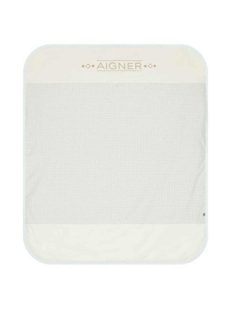 Aigner Kids logo-embroidered blanket - Blue von Aigner Kids