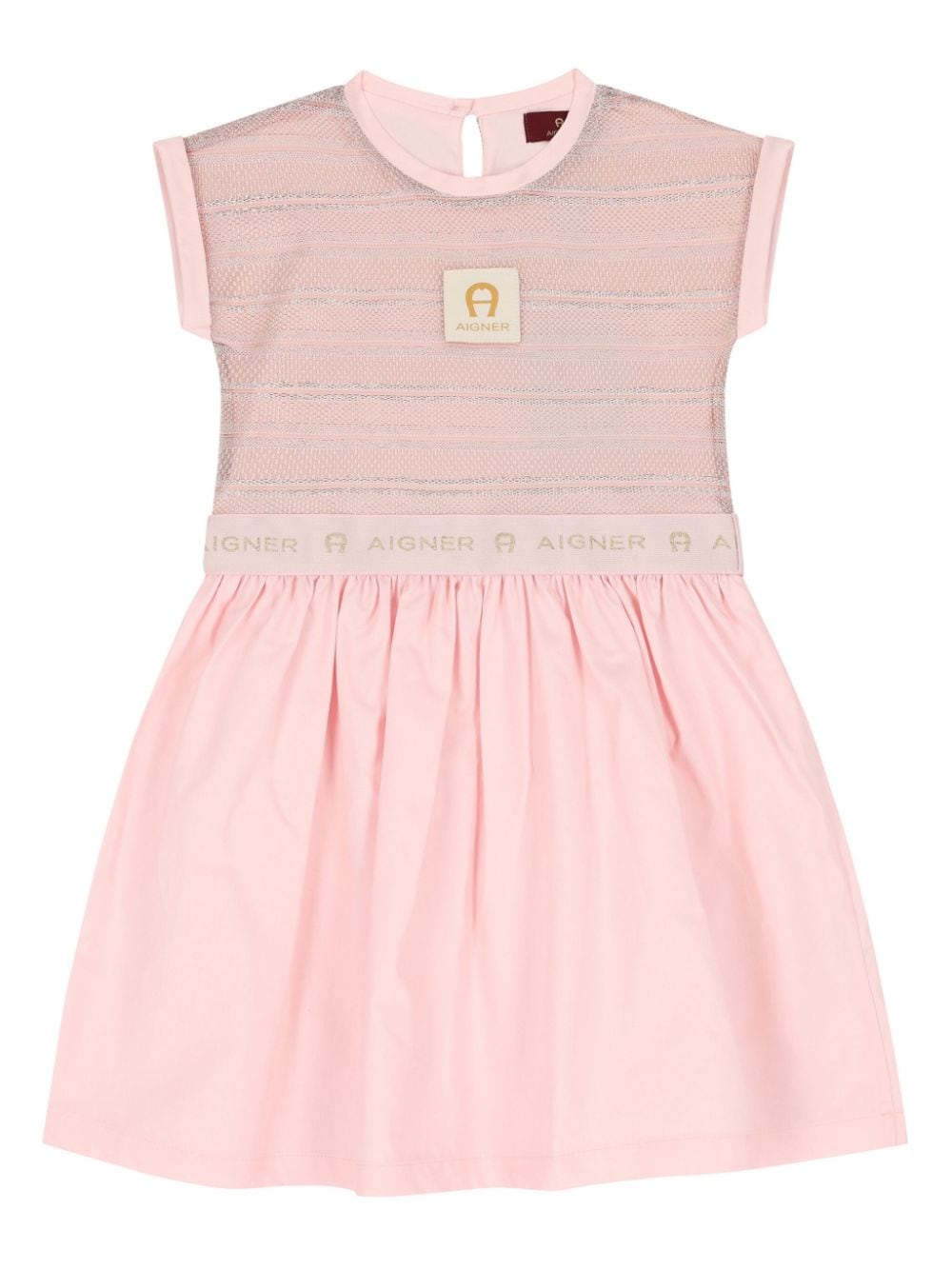 Aigner Kids logo-patch dress - Pink von Aigner Kids