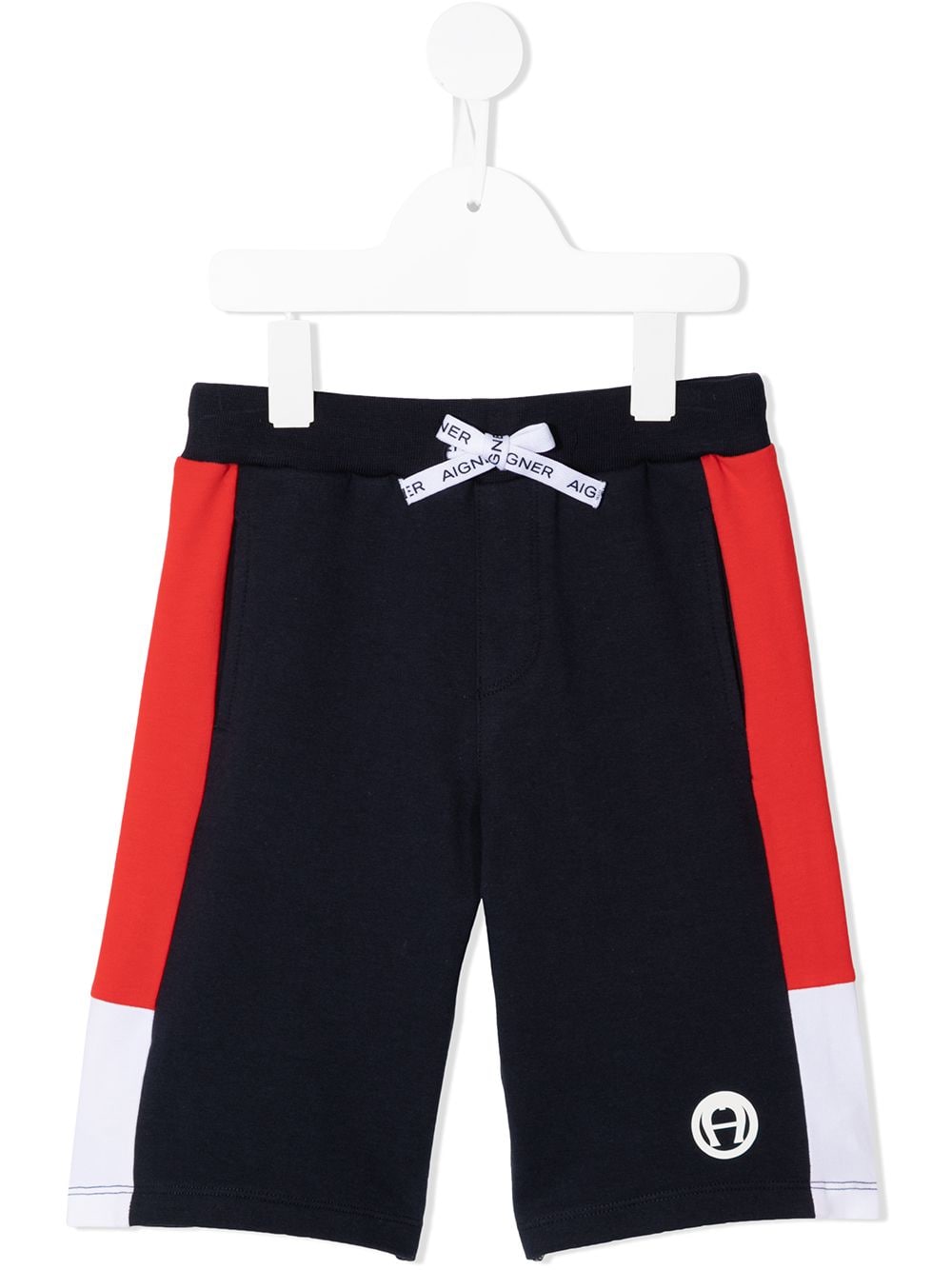 Aigner Kids logo patch shorts - Blue von Aigner Kids