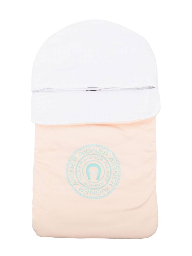 Aigner Kids logo-print Pima cotton baby nest - Pink von Aigner Kids