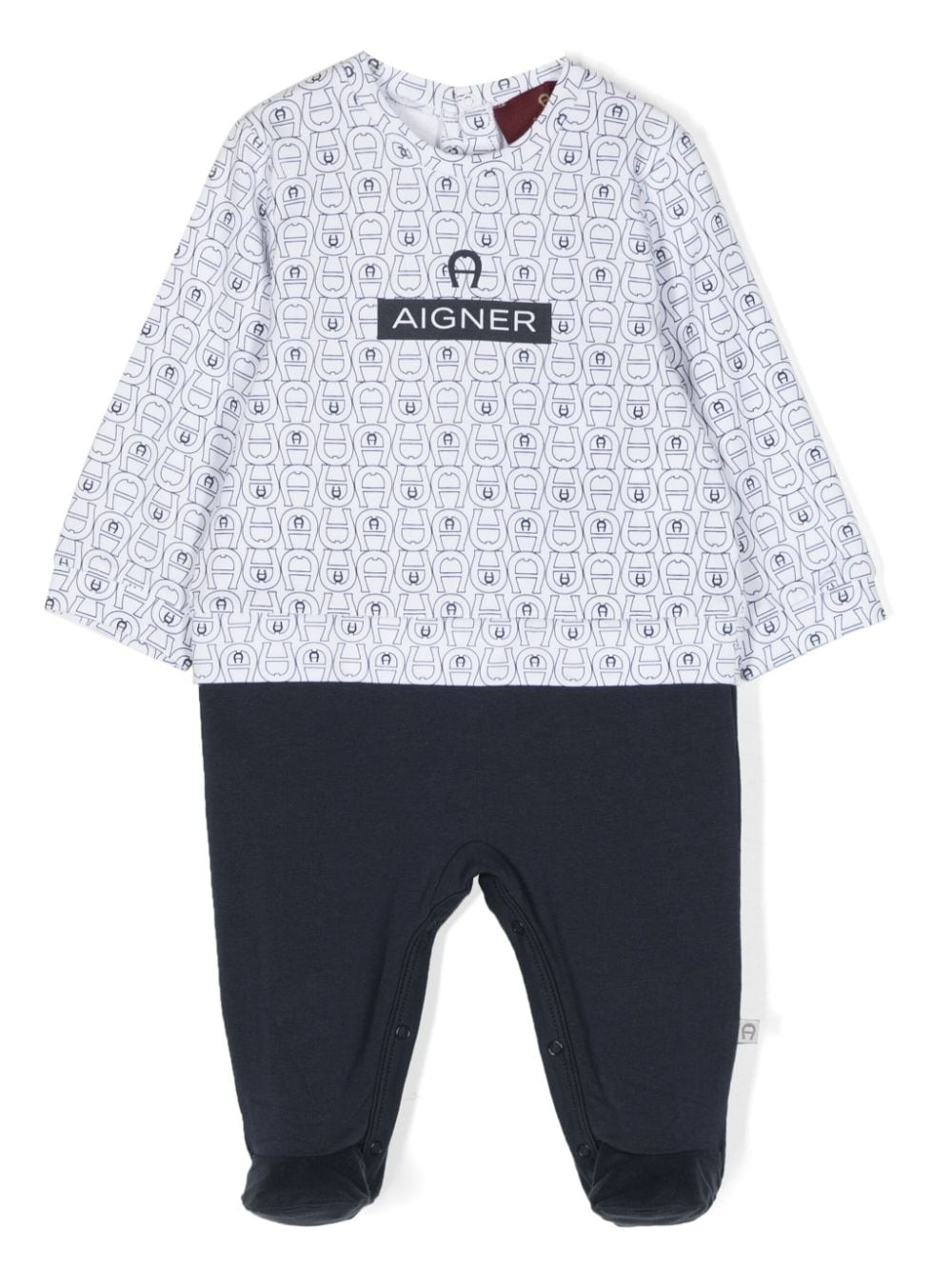 Aigner Kids logo-print Pima cotton pyjamas - Blue von Aigner Kids