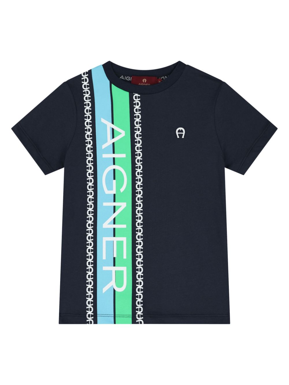 Aigner Kids logo-print T-shirt - Blue von Aigner Kids