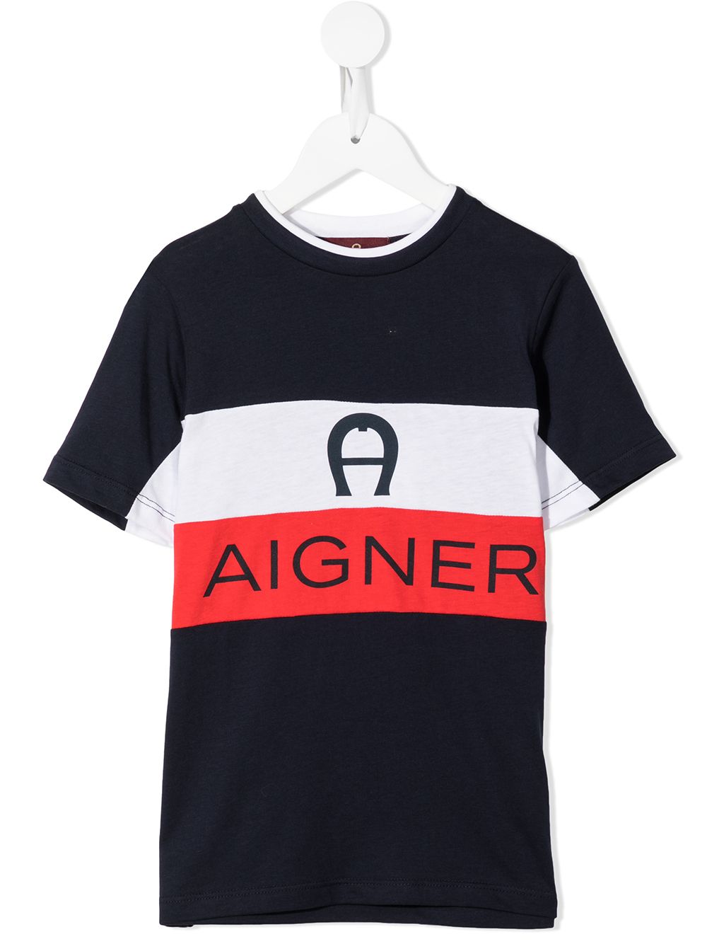 Aigner Kids logo-print T-shirt - Blue von Aigner Kids