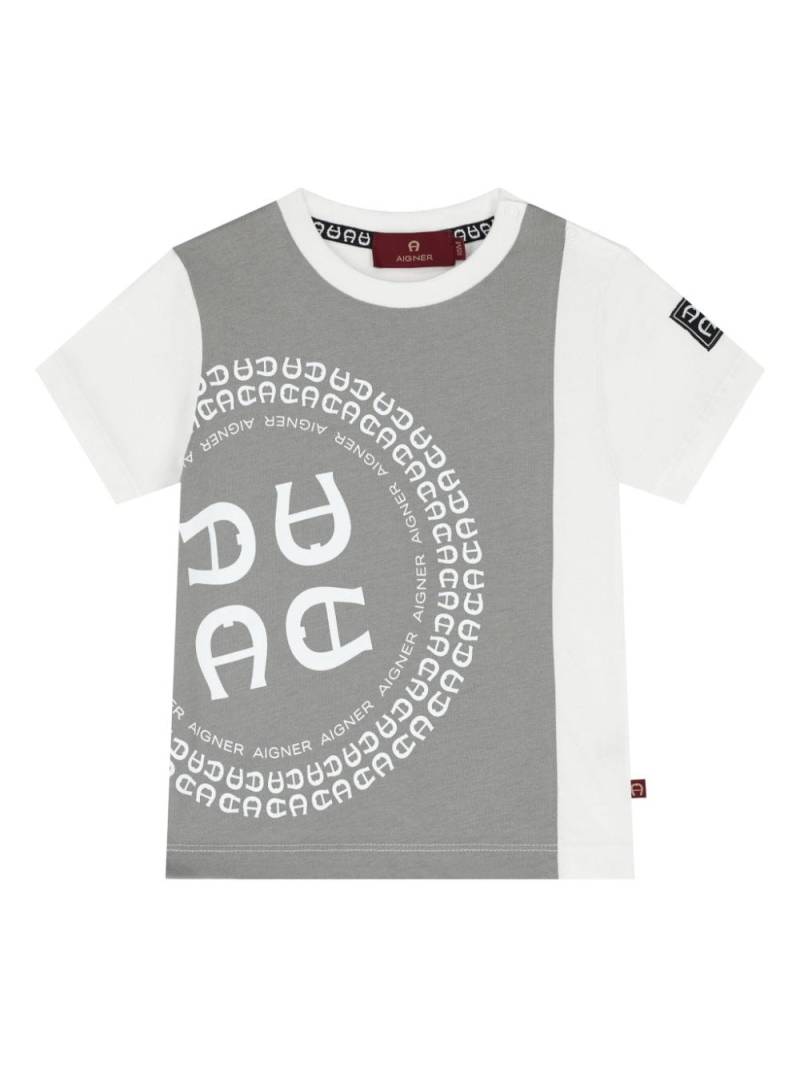 Aigner Kids logo-print T-shirt - Grey von Aigner Kids