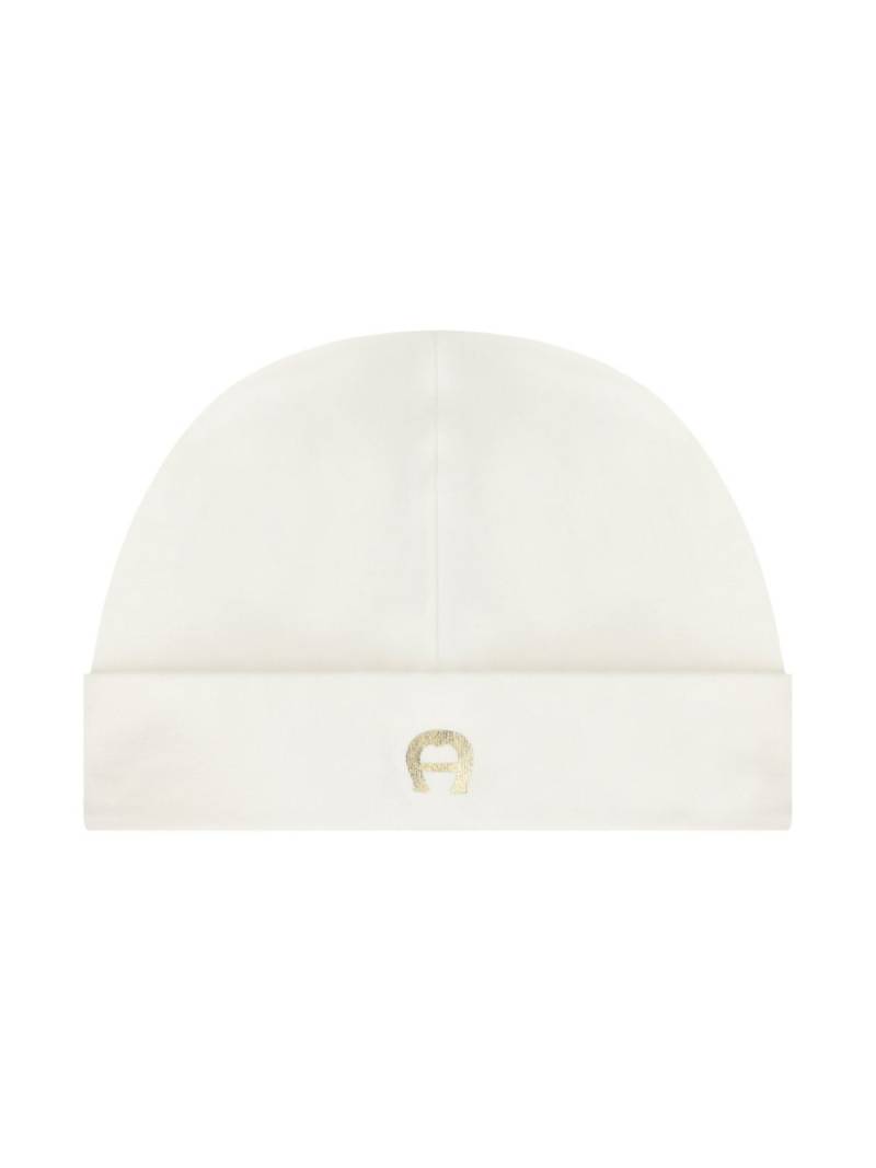 Aigner Kids logo-print beanie - Neutrals von Aigner Kids