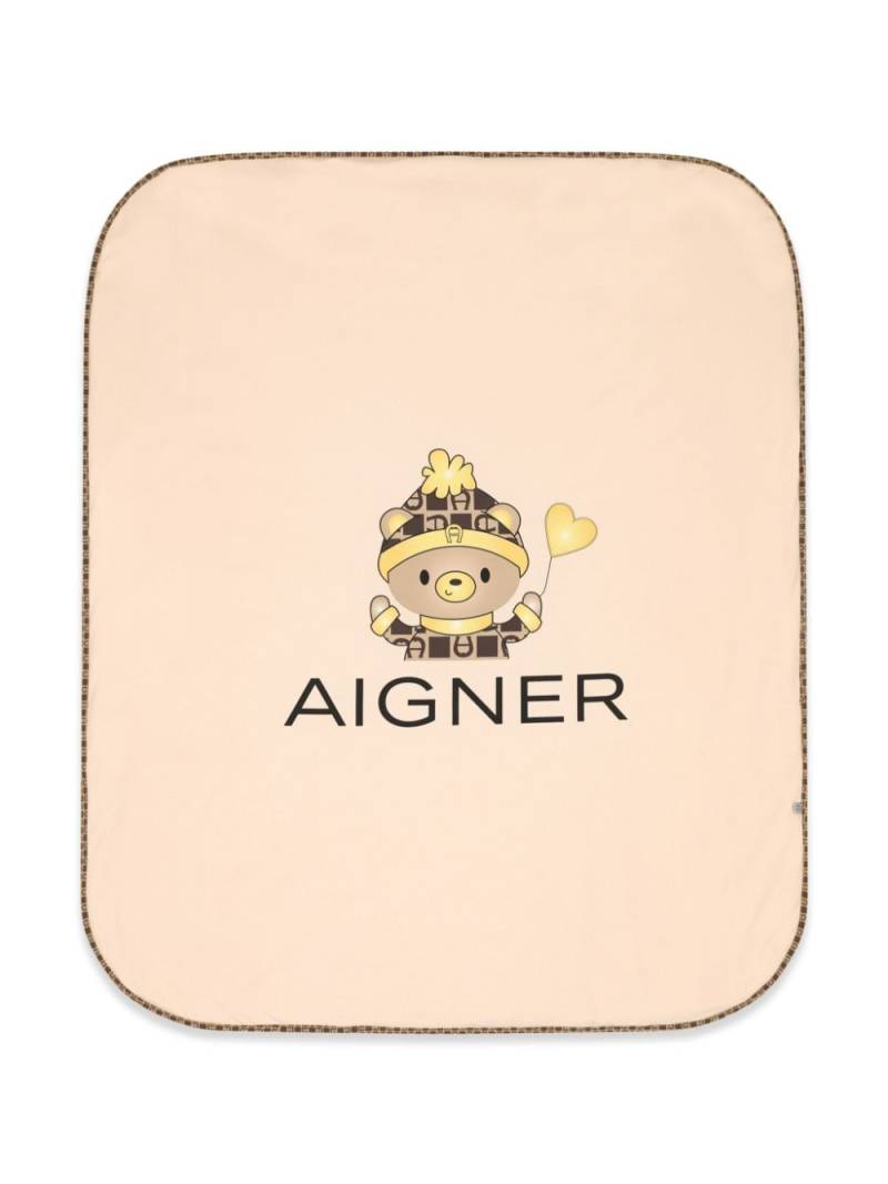 Aigner Kids logo-print blanket - Pink von Aigner Kids