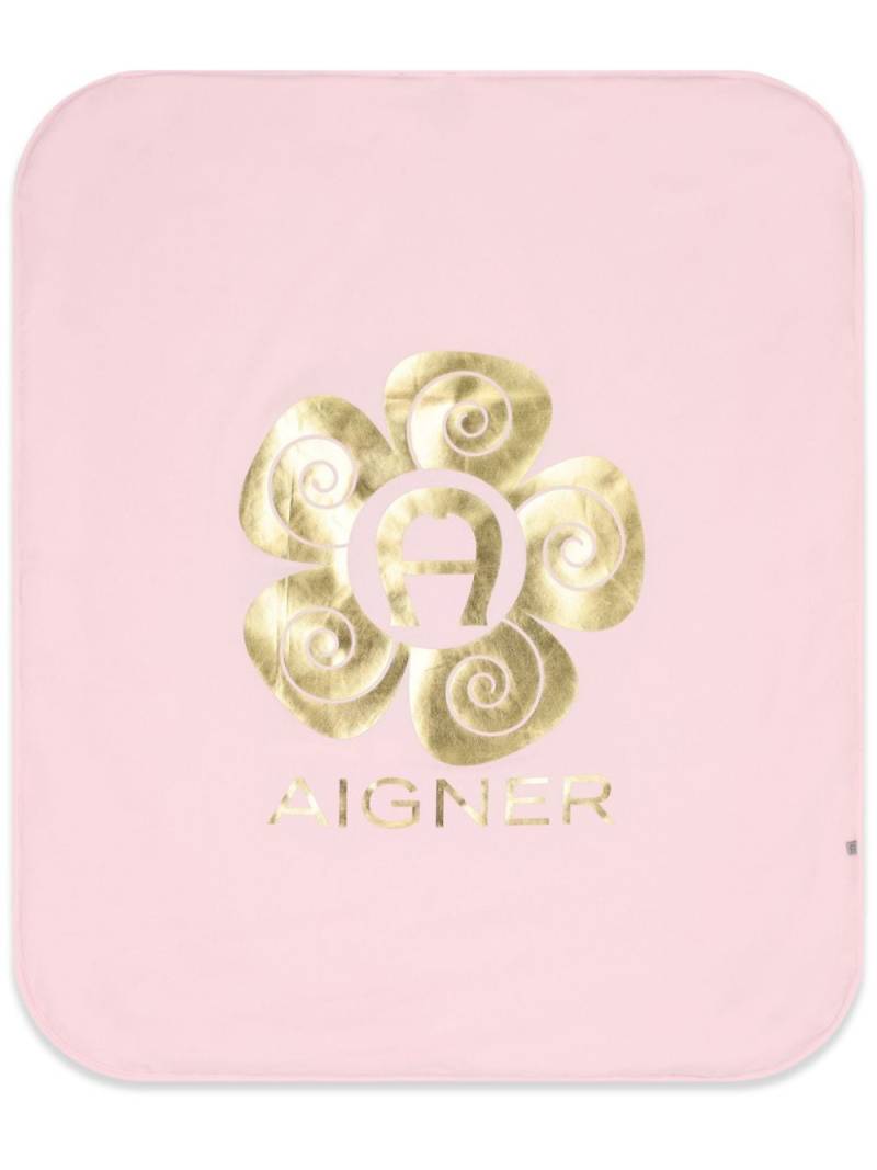 Aigner Kids logo-print blanket - Pink von Aigner Kids