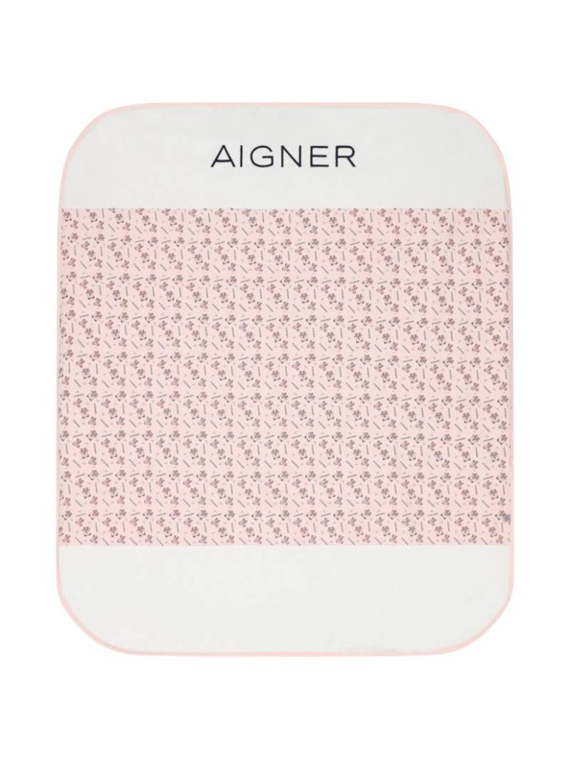 Aigner Kids logo-print blanket - White von Aigner Kids