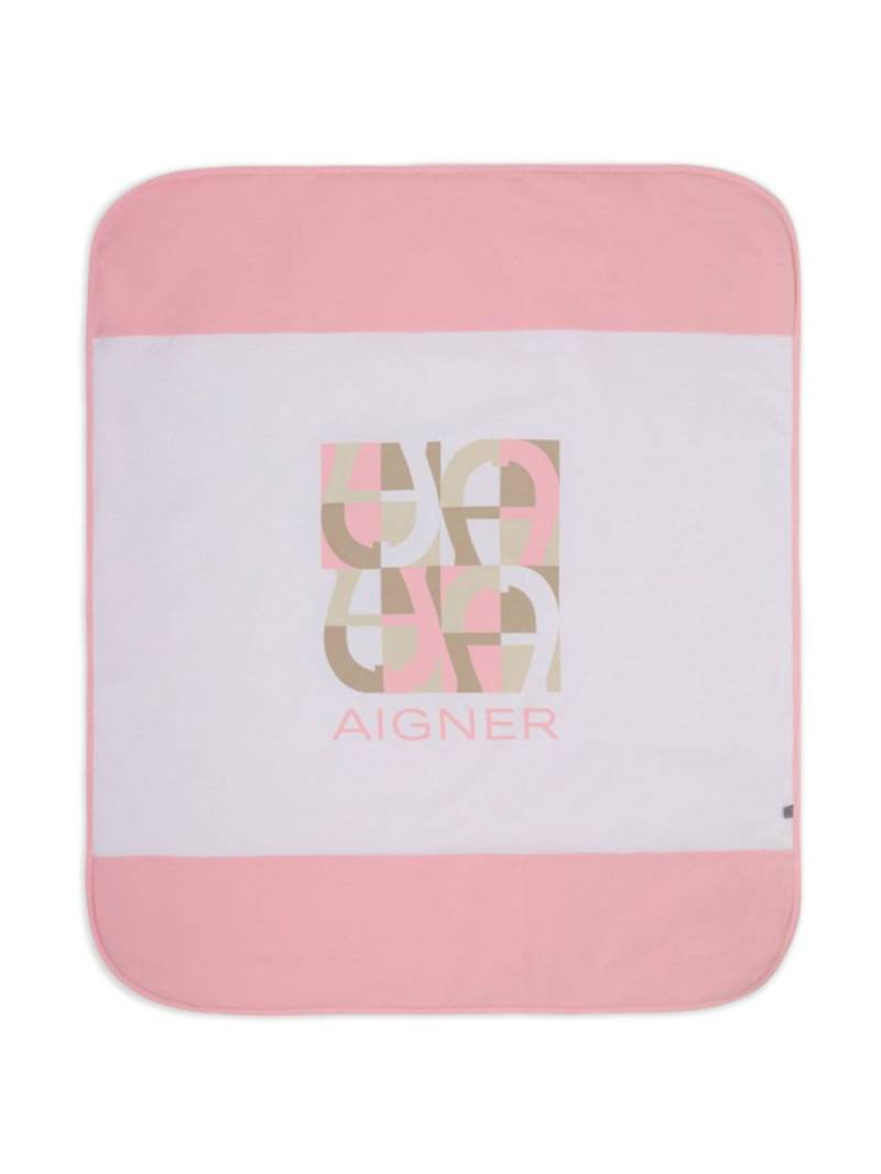 Aigner Kids logo-print blanket - White von Aigner Kids