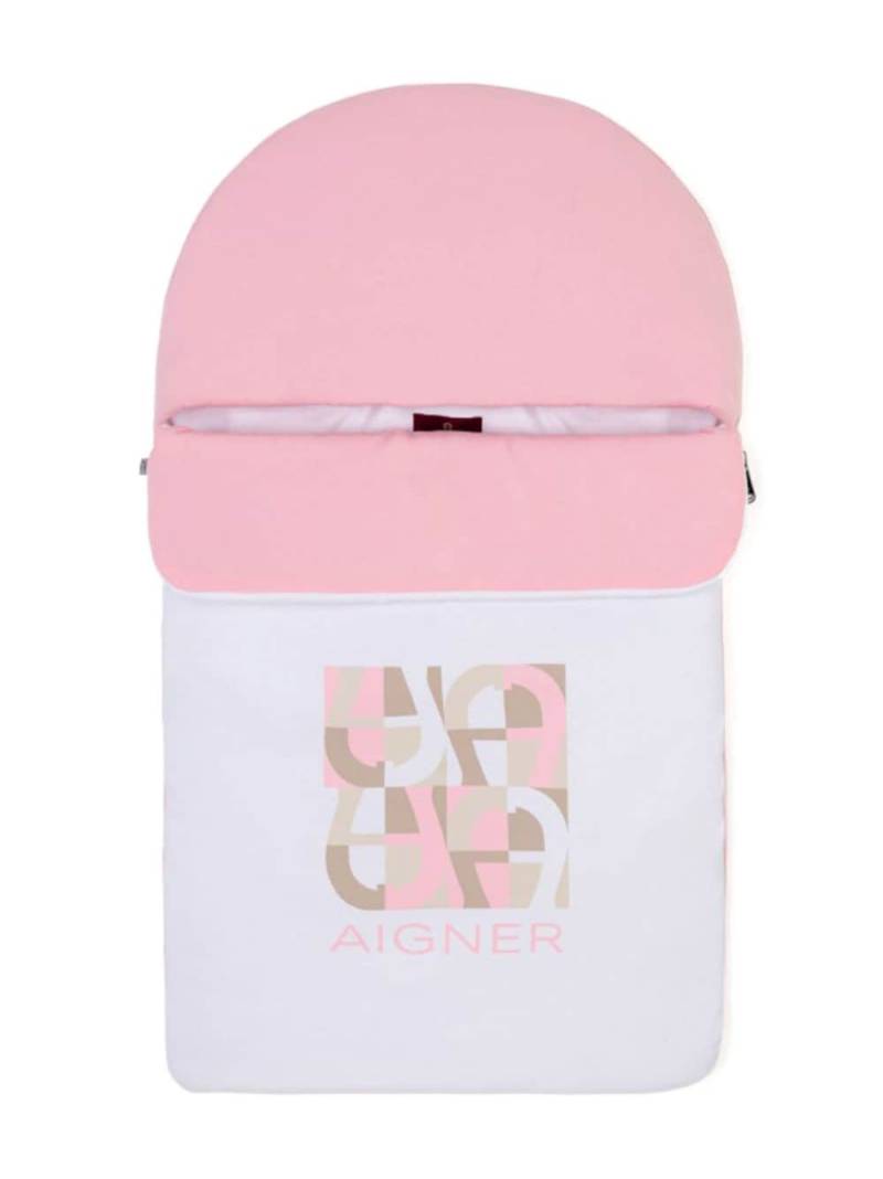 Aigner Kids logo-print blanket - White von Aigner Kids