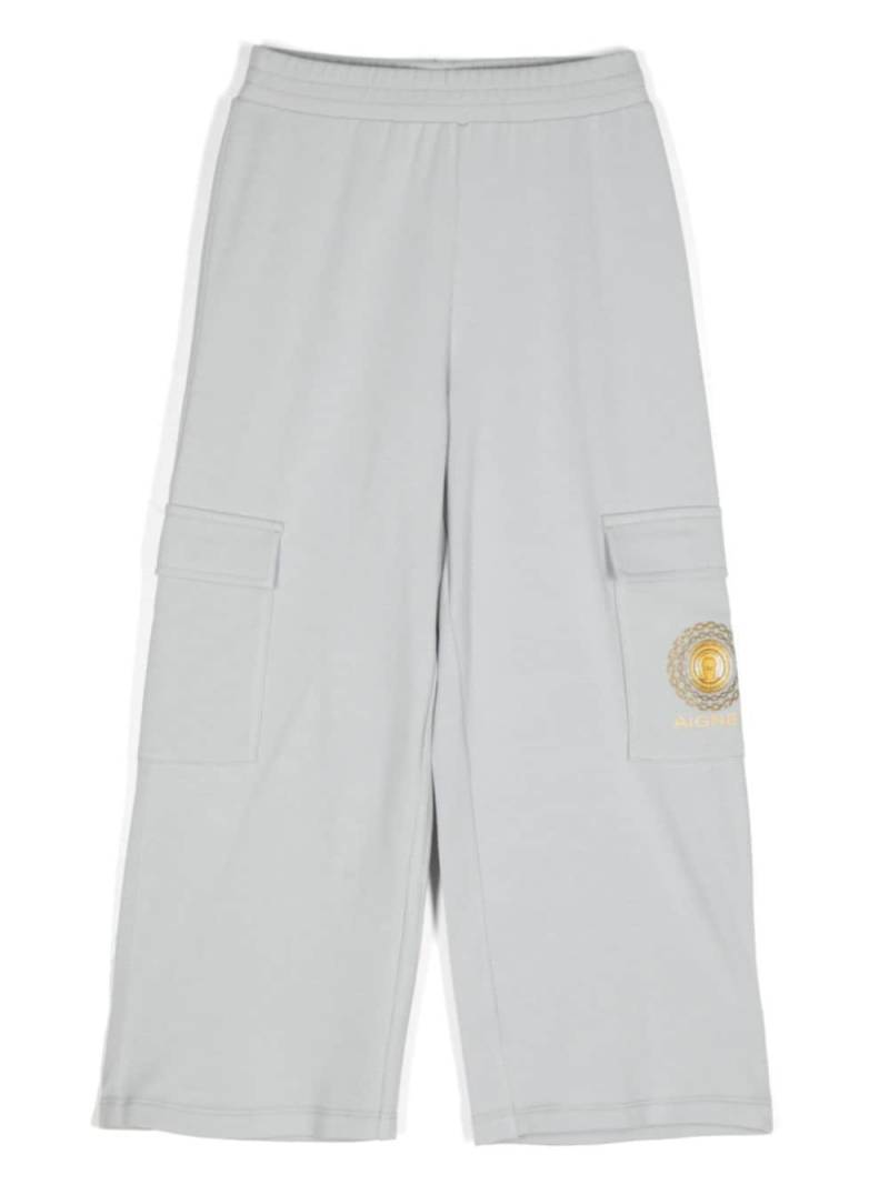 Aigner Kids logo-print cargo sweatpants - Blue von Aigner Kids