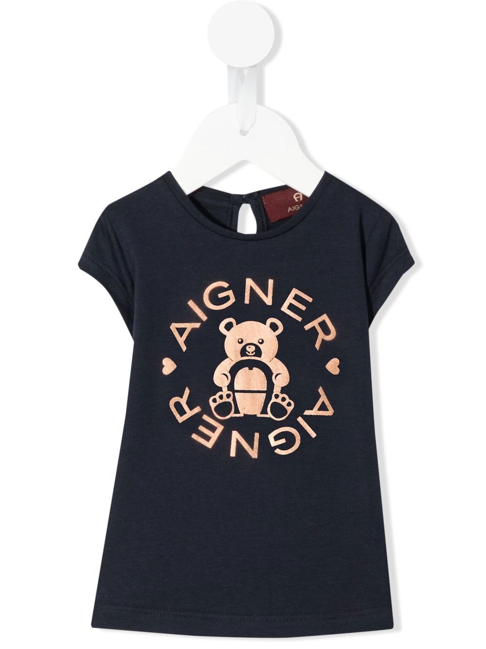 Aigner Kids logo-print cotton T-shirt - Blue von Aigner Kids