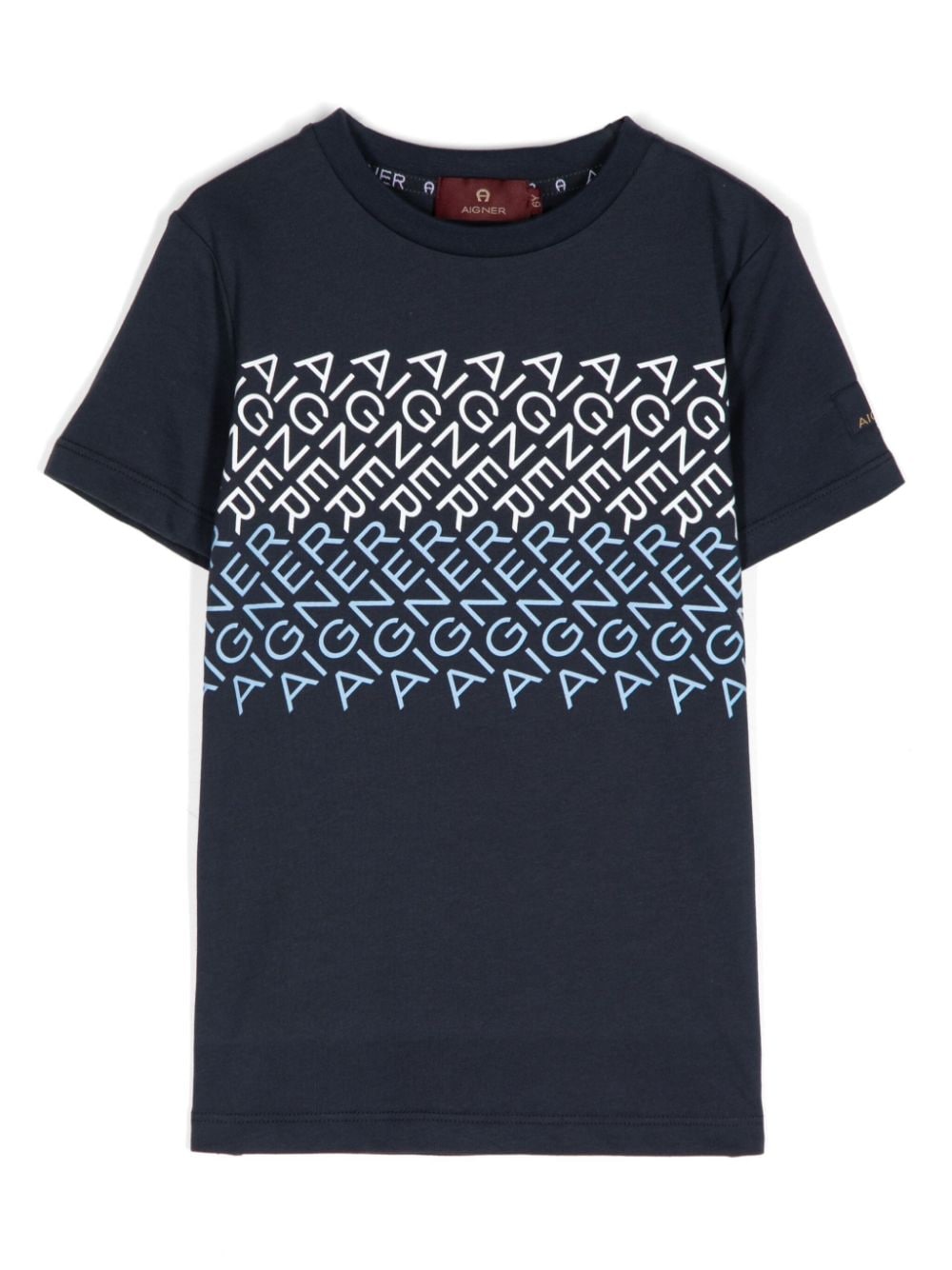 Aigner Kids logo-print cotton T-shirt - Blue von Aigner Kids