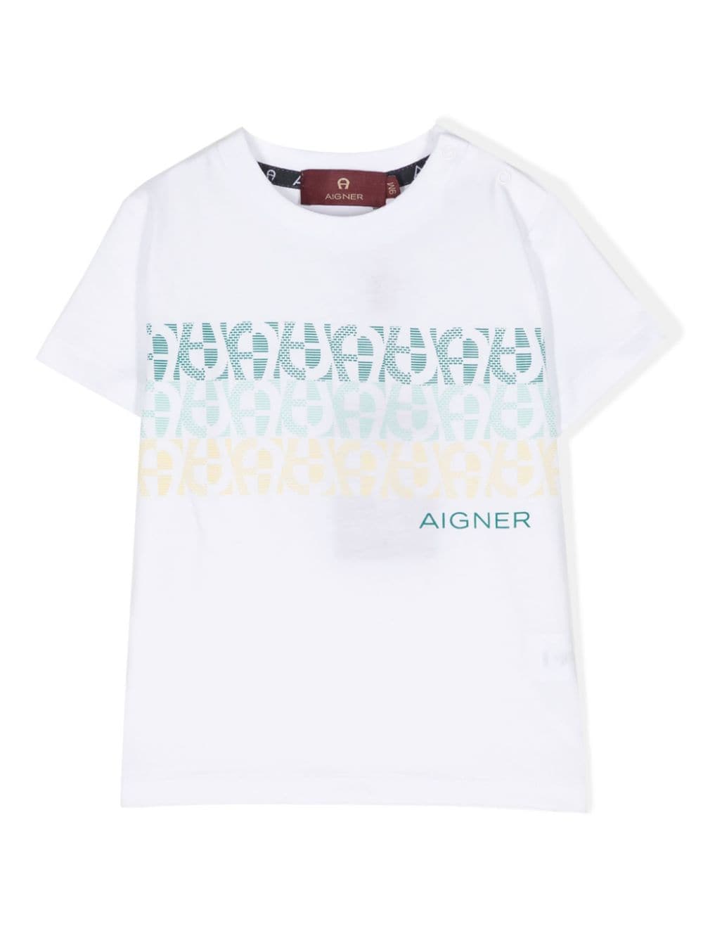 Aigner Kids logo-print cotton-jersey T-shirt - White von Aigner Kids