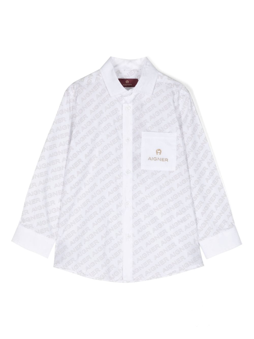 Aigner Kids logo-print cotton shirt - White von Aigner Kids