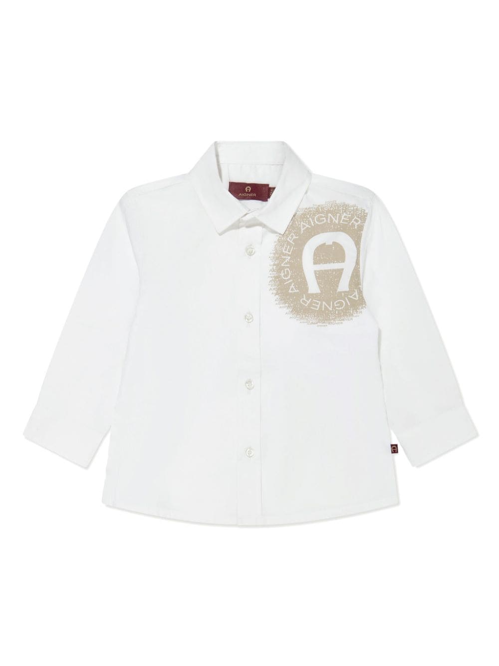 Aigner Kids logo-print cotton shirt - White von Aigner Kids