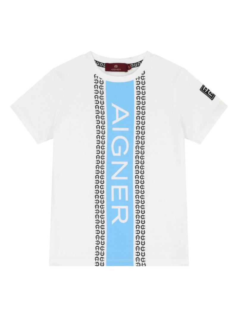 Aigner Kids logo-print cotton t-shirt - White von Aigner Kids