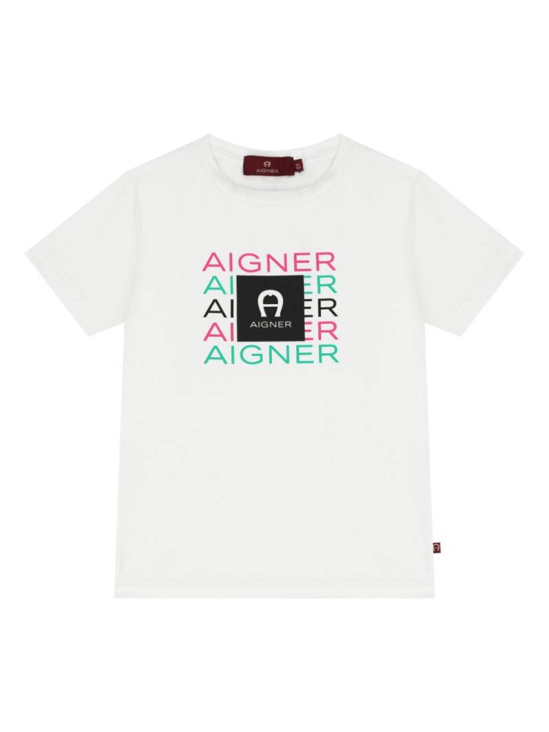 Aigner Kids logo-print cotton t-shirt - White von Aigner Kids