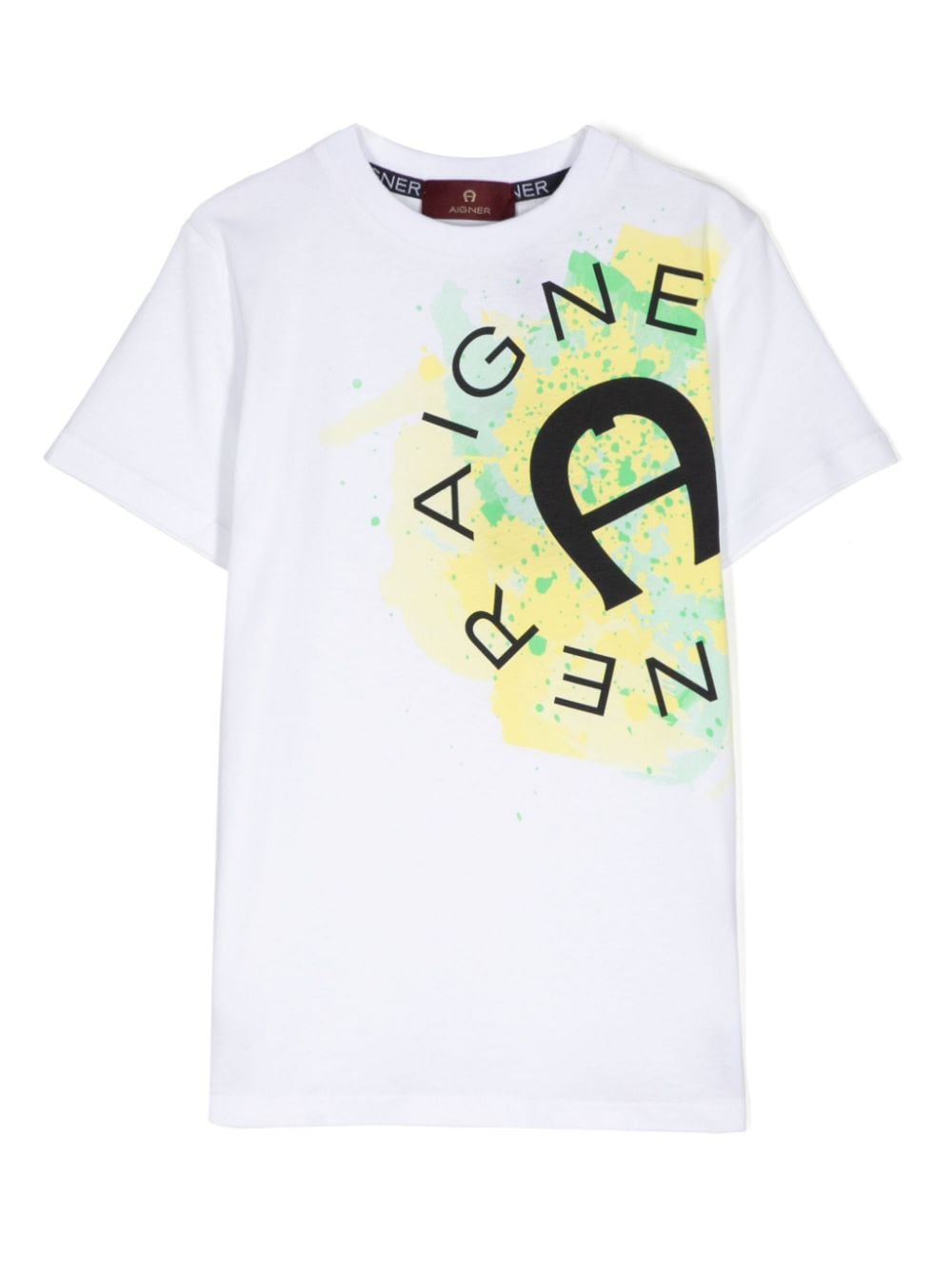 Aigner Kids logo-print jersey T-shirt - White von Aigner Kids