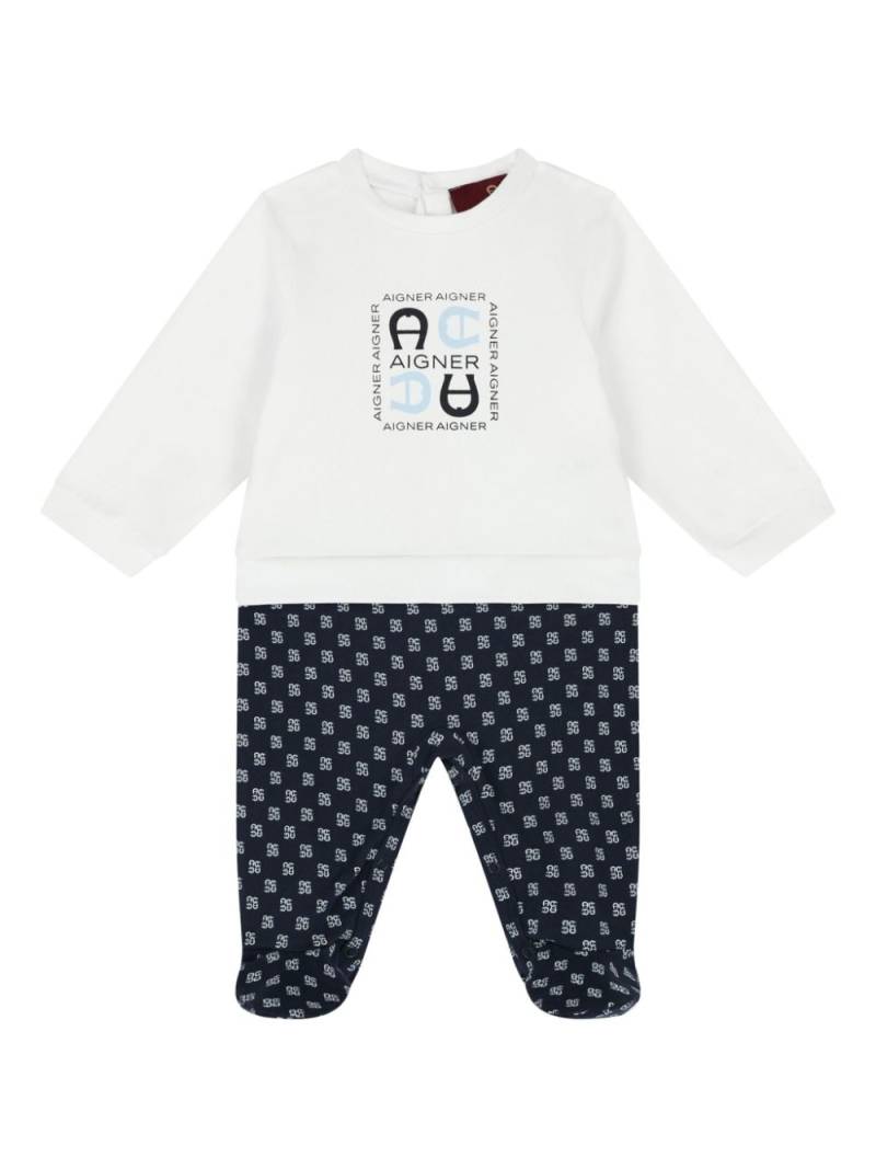 Aigner Kids logo-print pajamas - Blue von Aigner Kids