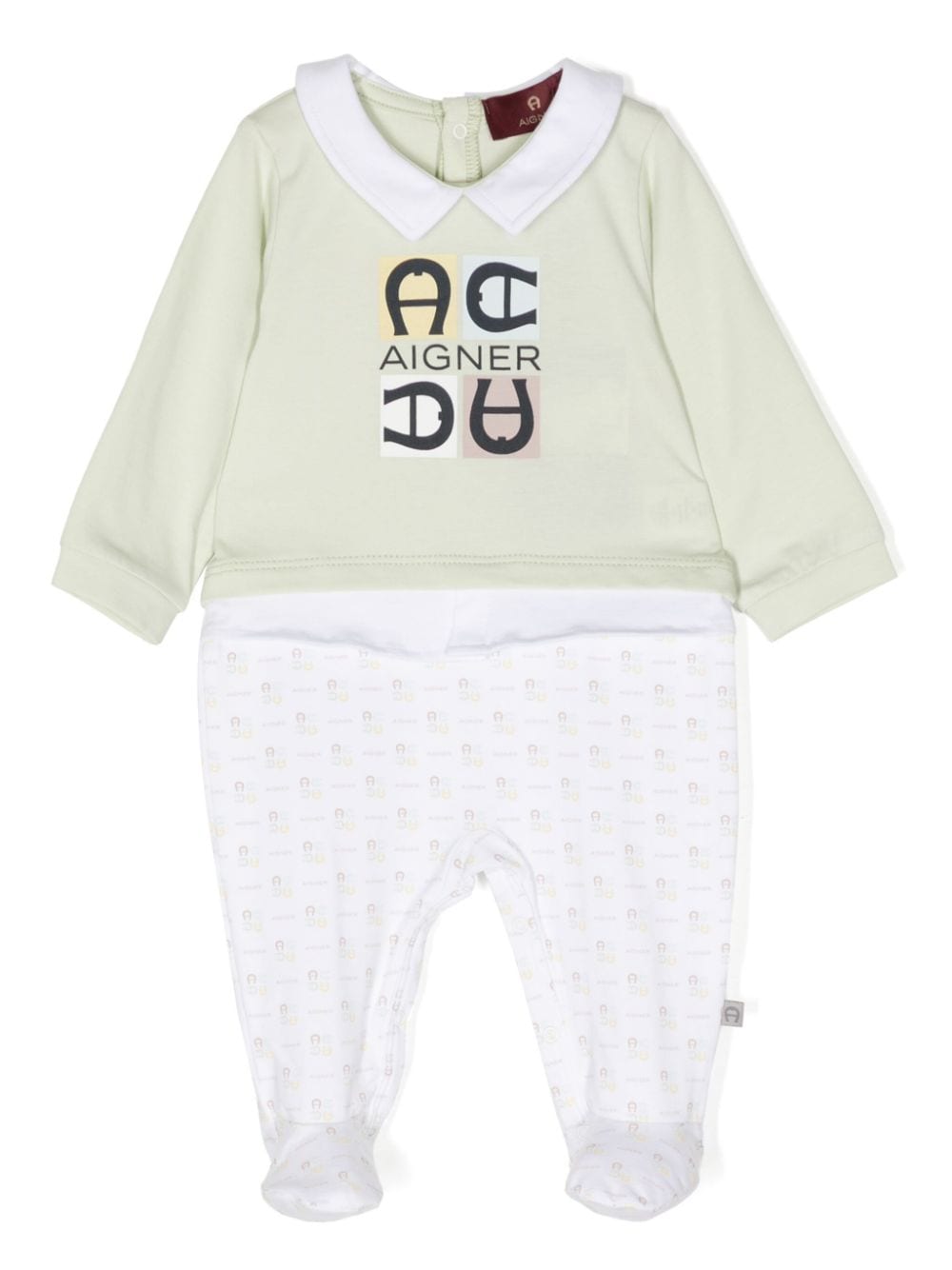 Aigner Kids logo-print panelled body - Green von Aigner Kids